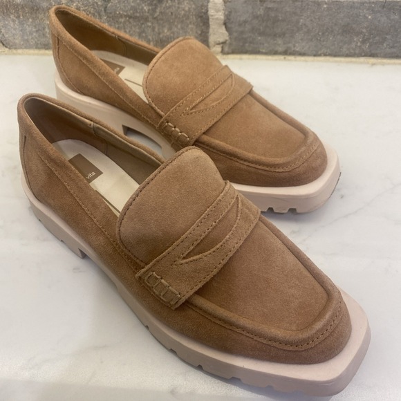 Dolce Vita Shoes - Dolce Vita Elias Chunky Platform Lug Loafer Tan Suede Women's Size 8.5